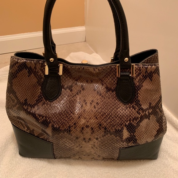 Leather Handbag Satchel Tote Purse - Picture 4 of 12